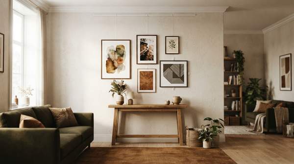 Editorial illustration for Five Ways Renters Can Hang Wall Art: Which Damage-Minimizing System Fits Your Art, Walls, and Lease?